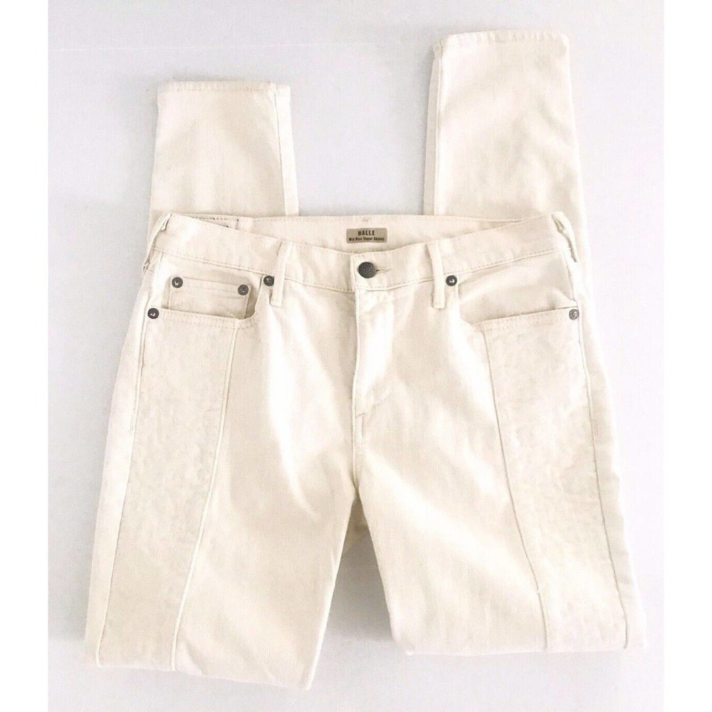 True Religion | Halle Mid Rise Super Skinny Jeans Womens 29 Beige Denim
